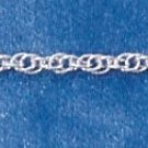 16 IN STERLING SILVER PENDANT ROPE CHAIN NECKLACE