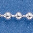 16 INCH STERLING SILVER 200 BEAD CHAIN NECKLACE