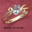 STERLING SILVER VERMEIL GENUINE BLUE TOPAZ RING