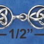 STERLING SILVER 7" TRINITY KNOT LINK BRACELET