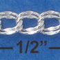 STERLING SILVER 7" DOUBLE BEVELED LINK BRACELET (~7MM)