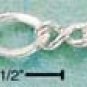 STERLING SILVER 8" 2 SMALL /ONE LARGE OVAL LINK BRACELET