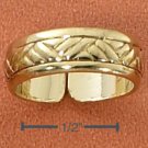 STERLING SILVER VERMEIL HATCHED DESIGN TOE RING