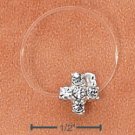 STERLING SILVER JELLYWIRE CROSS W/ CLEAR CRYSTALS TOE RING