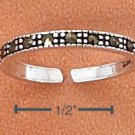 STERLING SILVER TWO MILLIMETER MARCASITE TOE RING
