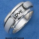 STERLING SILVER   "LIVE WITH ME & BE MY LOVE" SPINNER RING