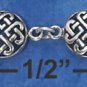 STERLING SILVER ROUND CELTIC KNOT LINK BRACELET