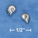STERLING SILVER SNAIL MINI POST EARRINGS W/ INLAID PAUA SHELL