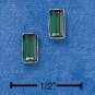 STERLING SILVER EMERALD CUT MAY BIRTHSTONE AUSTRIAN CRYSTAL POST EARRINGS