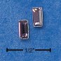 STERLING SILVER EMERALD CUT JUNE BIRTHSTONE AUSTRIAN CRYSTAL POST EARRINGS