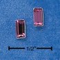 STERLING SILVER EMERALD CUT OCTOBER BIRTHSTONE AUSTRIAN CRYSTAL POST EARRINGS