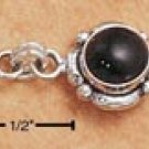 STERLING SILVER 7-7.5" ADJ FLOWER CONCHO ONYX LINK BRACELET