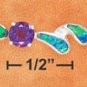 STERLING LAB AMETHYST/BLUE LAB OPAL DOUBLE COMMA LINK BRACELET