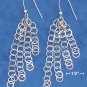 STERLING SILVER HP 4 STRAND EARS W/ INTERLOCKING FLAT CIRCLE STRANDS