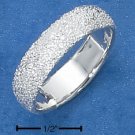 GORGEOUS STERLING SILVER WOMENS 5MM WIDE  STARDUST BAND.