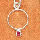 STERLING SILVER BIRTHSTONE RING WITH JANUARY CZ