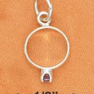 STERLING SILVER BIRTHSTONE RING WITH FEBRUARY CZ