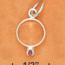 STERLING SILVER BIRTHSTONE RING WITH JUNE CZ