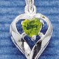 STERLING SILVER AUGUST CZ HEART CHARM
