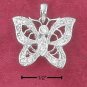 STERLING SILVER CZ FILIGREE BUTTERFLY PENDANT
