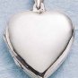 STERLING SILVER LARGE FLAT HP HEART LOCKET