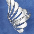 STERLING SILVER LONG FANNED DESIGN RING.