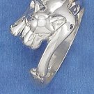 STERLING SILVER HIGH POLISH 10MM COUGAR HEAD AND BODY RING.