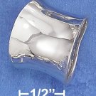 STERLING SILVER 18MM HIGH POLISH CONCAVE TAPERED BAND