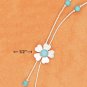STERLING SILVER 16"  4MM TURUOISE BEAD Y-NECKLACE