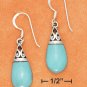STERLING SILVER TURQUOISE  TEARDROP EARRINGS