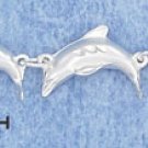 STERLING SILVER 7" HP DC 13MM LONG DOLPHIN LINK BRACELET