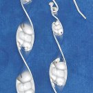 STERLING SILVER 8MM TWISTED NOODLE  EARRINGS