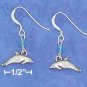 STERLING SILVER ANTIQUED DOLPHIN EARRINGS