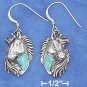 STERLING SILVER FLOWING MANE HORSE HEADEARRINGS \