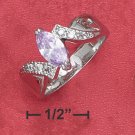 STERLING SILVER  LAVENDER MARQUISE CZ RING