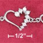 STERLING SILVER RP 7" ALTERNATING OPEN & JOURNEY STYLE HEART LINKS BRACELET