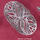 STERLING SILVER LARGE FLORAL FILIGREE MARCASITE RING