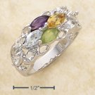 AMETHYST, CITRINE, BLUE TOPAZ, WHITE TOPAZ PERIDOT RING