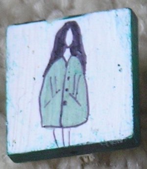 pear girl coat badge