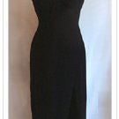 Vtg Retro 80s Black Body Con Glam Halter Long Dress 4
