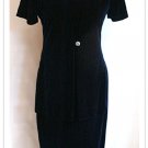 Vtg Retro 80s Blue Velour Formal Evening Long Dress 8
