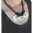 NEW Black String Beads MOP Disk Pendants Tribe Necklace