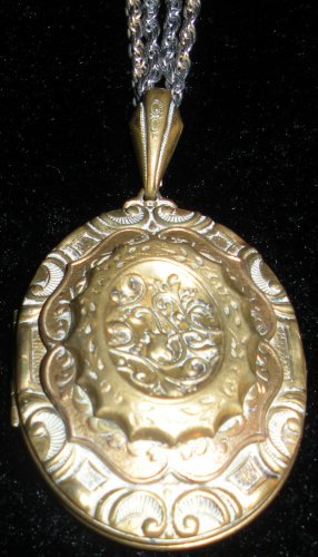 Victorian Locket with Gold and Silver Chains