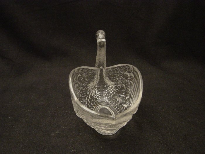 Imperial Glass Crystal Swan Candy Dish