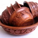 7 piece wooden hand carved bowl set, Rosewood