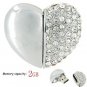Crystal Heart USB Drive, 2GB