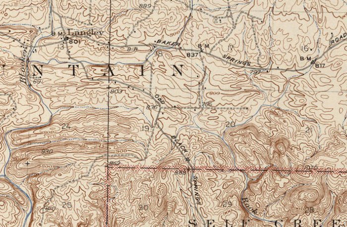 Athens 1942 Arkansas vintage topo map GPS ready