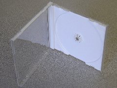 100 Single Jewel case w/white tray, assembled