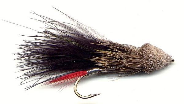 Black Marabou Muddler Minnow Fly - Twelve Size 4 Flies
