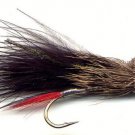 Black Marabou Muddler Minnow Fly - Twelve  Size 4 Flies